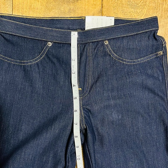 Hue Soft Stretch Boot Cut Jeans Leggings w/ Zipper Back Pocket, Navy Denim, New - Picture 11 of 12